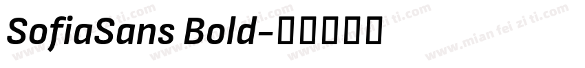 SofiaSans Bold字体转换